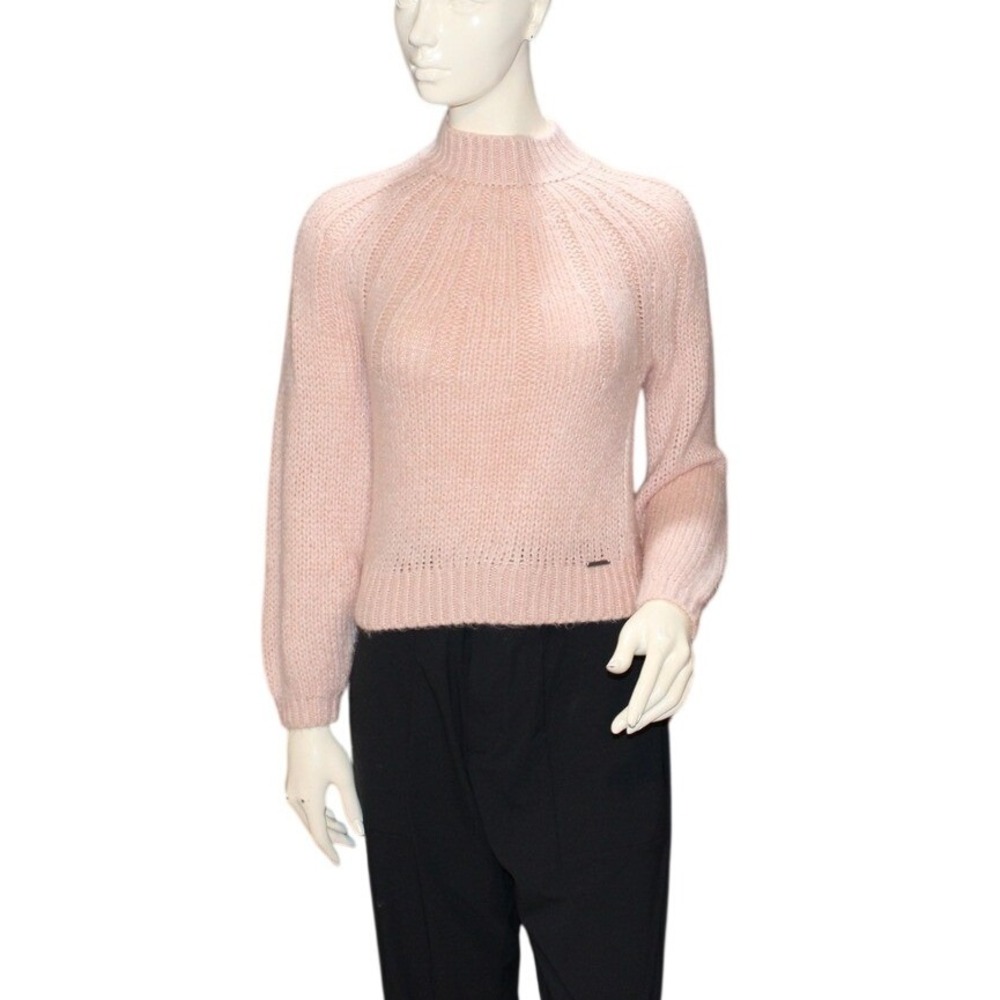 Abercrombie & Fitch Pink Knit Mock Neck Sweater